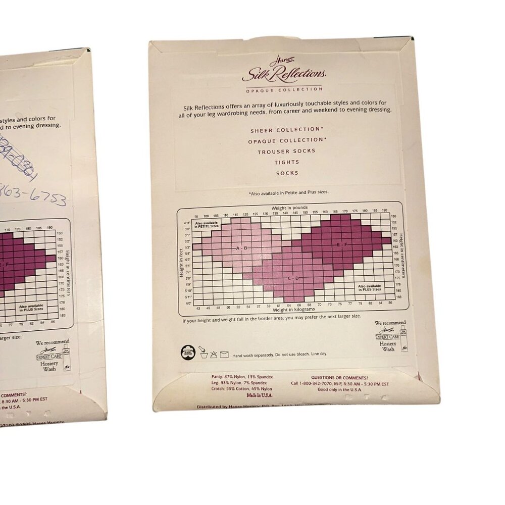 New Vtg Hanes Silk Refelcetions Womens Pantyhose Size CD Resilience Too 5 Pairs - Picture 8 of 10